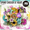 Spring Chicken At Heart Flowers by JB Studio