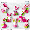 CU Pink And Green Paper Bunnies Vol 1 by Ilonka's Designs