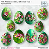 CU Pink And Green Paper Easter Eggs Vol 1 by Ilonka's Designs