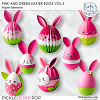 CU Pink And Green Paper Easter Eggs Vol 3 by Ilonka's Designs