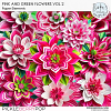 CU Pink And Green Paper Flowers Vol 2 by Ilonka's Designs