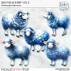 CU Watercolor Delft Blue Sheep Vol 2  by Ilonka's Designs