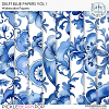 CU Watercolor Delft Blue Papers Vol 1 by Ilonka's Designs