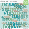 Beach Vacation Word Art