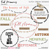 Fall Memories - Wordart