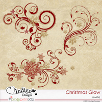 Christmas Glow Swirl Overlays  
