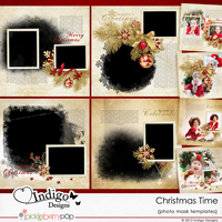 Collection Christmas Time Photo Mask Templates 