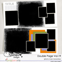 Double Page Templates with Mask Vol.19