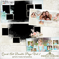 Quick Art Double Page Templates with Mask Vol.2 by Indigo Designs 