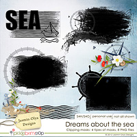 Dreams about the sea - Masks (Jasmin-Olya Designs)