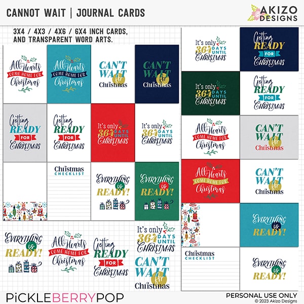 Cannot Wait | Journal Cards