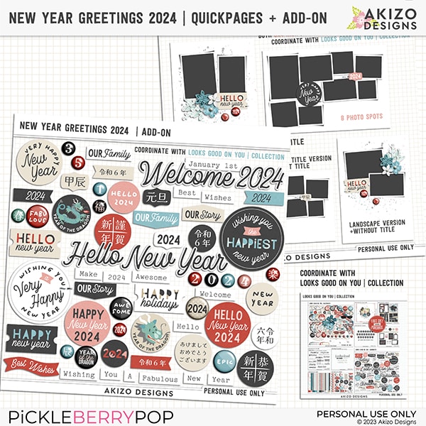 New Year Greetings 2024 | Quickpages + Add-on