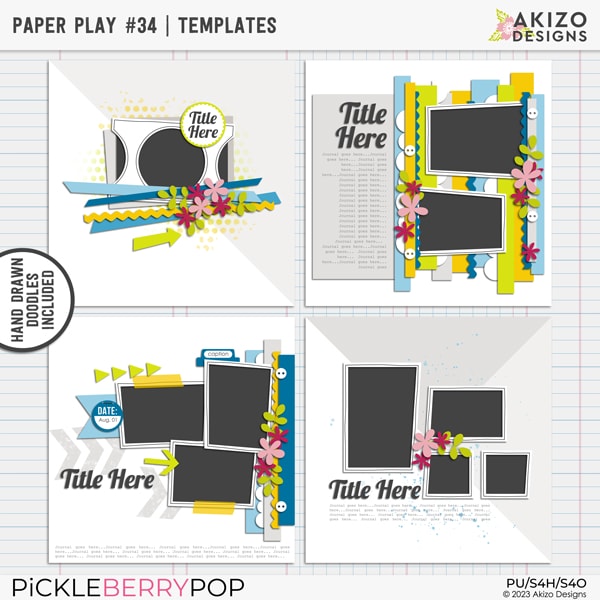 Paper Play 35 | Templates by Akizo Designs