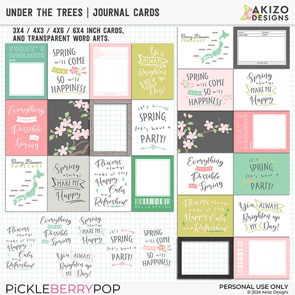 Under The Trees | Journal Cards