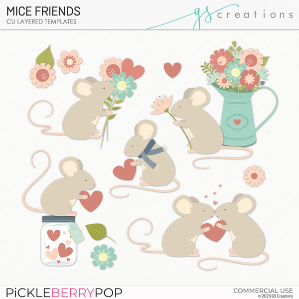 Mice Friends Layered Templates (CU)