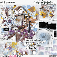 Cold November Bundle plus Torn Brushes by et designs