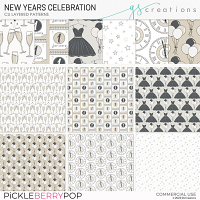 New Year Celebration Layered Patterns (CU)