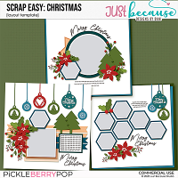 {CU} Scrap Easy Christmas Templates by JB Studio