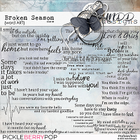 Broken Season - Word Art {Grief Therapy}