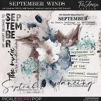 September Winds ~ brushes and word art  