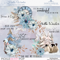 Hello Winter Clusters and Word Arts by Indigo Designs by Anna