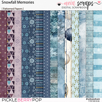 Snowfall Memories - Patterned Papers - by Neia Scraps