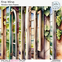 Fine Wine Window View Papers by Ilonka's Designs