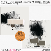 October - Artsy layered templates #4