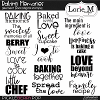 Baking Memories Digital Stamps