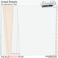 Lined Sheets (CU elements) 296 by Simplette