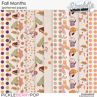 Fall Months (patterned papers) by Simplette