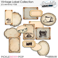 Vintage Label Collection (CU elements) 328 by Simplette