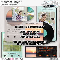 Summer Playlist (element templates) by Simplette