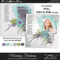 Morning Freshness ~ art page template 1 by Tiramisu design 