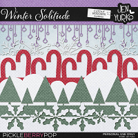 Winter Solitude Cutout Borders