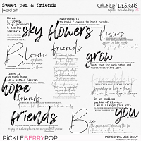 Sweet pea & friends - word art 