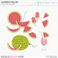 Summer Melon Layered Templates (CU)