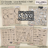 CU Doodles - Love BUNDLE + free Bonus