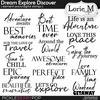 Dream Explore Discover Digital Stamps