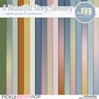 A Beautiful Story: January Ombré Papers & Cardstocks by JB Studio