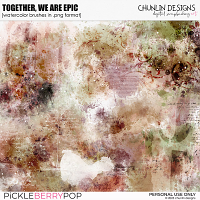 Together, we are epic - watercolor brushes in .png format