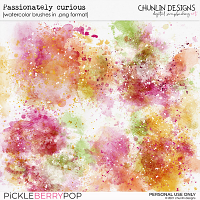 Passionately curious - watercolor brushes in .png format 