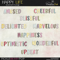 Happy Life: Word Art