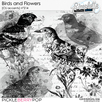 Birds and Flowers (CU accents) 214 by Simplette