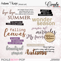 Autumn Things-Word art