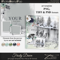 Frosty Dawn ~ art page template 2 by Tiramisu design 