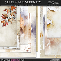 September Serenity ~ artistic background papers 