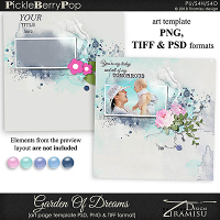 Garden Of Dreams ~ art page template 1 by Tiramisu design 