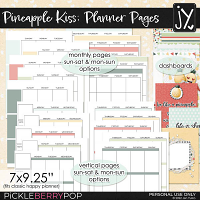 Pineapple Kiss Planner Pages