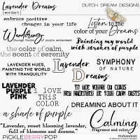 Lavender Dreams - Wordart